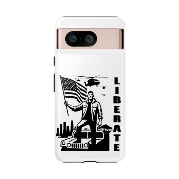 “Liberate” Glossy White Tough Phone Case – Bold Patriotic Design for iPhone, Samsung & Google - Image 112
