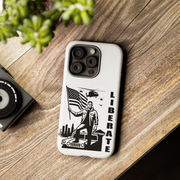 “Liberate” Glossy White Tough Phone Case – Bold Patriotic Design for iPhone, Samsung & Google - Image 92
