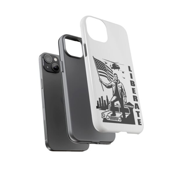 “Liberate” Glossy White Tough Phone Case – Bold Patriotic Design for iPhone, Samsung & Google - Image 58