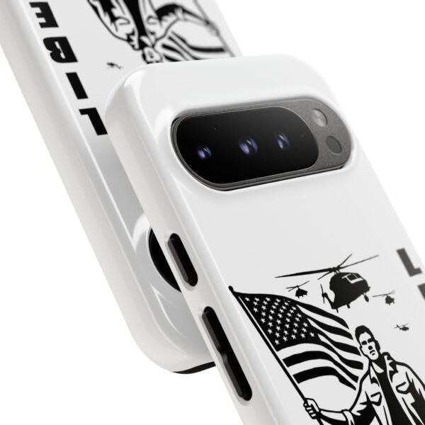 “Liberate” Glossy White Tough Phone Case – Bold Patriotic Design for iPhone, Samsung & Google - Image 136