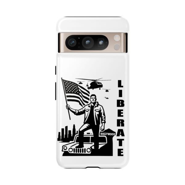 “Liberate” Glossy White Tough Phone Case – Bold Patriotic Design for iPhone, Samsung & Google - Image 108