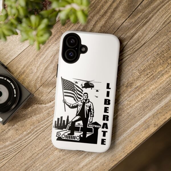 “Liberate” Glossy White Tough Phone Case – Bold Patriotic Design for iPhone, Samsung & Google - Image 123