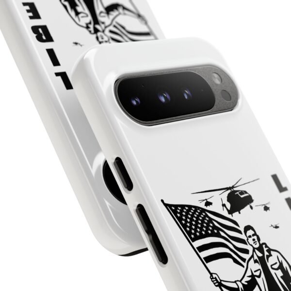 “Liberate” Glossy White Tough Phone Case – Bold Patriotic Design for iPhone, Samsung & Google - Image 139