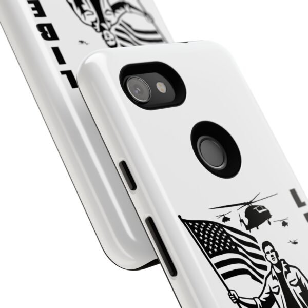 “Liberate” Glossy White Tough Phone Case – Bold Patriotic Design for iPhone, Samsung & Google - Image 20