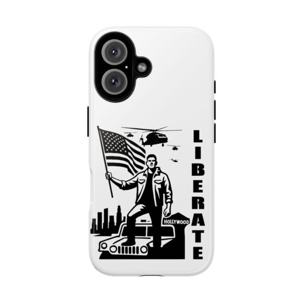 “Liberate” Glossy White Tough Phone Case – Bold Patriotic Design for iPhone, Samsung & Google - Image 116