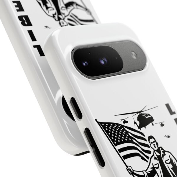 “Liberate” Glossy White Tough Phone Case – Bold Patriotic Design for iPhone, Samsung & Google - Image 133