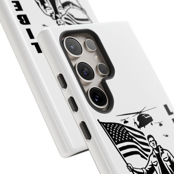 “Liberate” Glossy White Tough Phone Case – Bold Patriotic Design for iPhone, Samsung & Google - Image 105