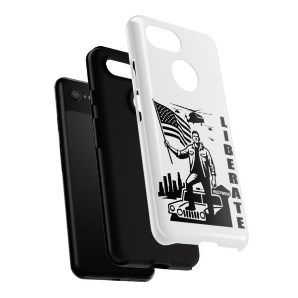 “Liberate” Glossy White Tough Phone Case – Bold Patriotic Design for iPhone, Samsung & Google - Image 149
