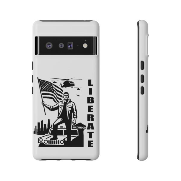 “Liberate” Glossy White Tough Phone Case – Bold Patriotic Design for iPhone, Samsung & Google - Image 80