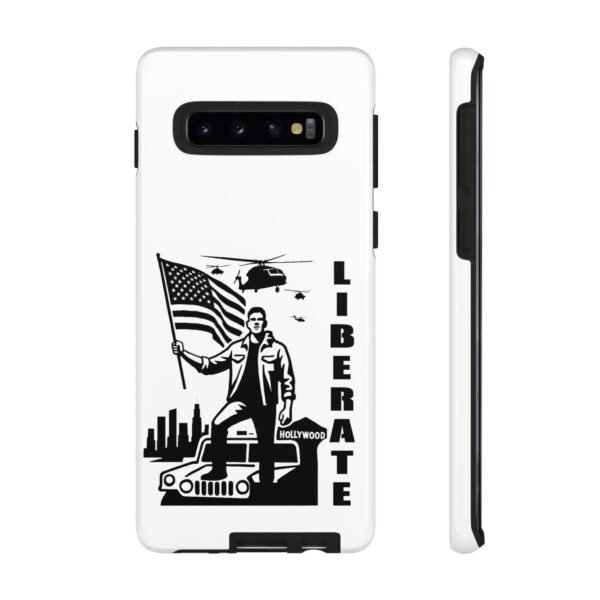 “Liberate” Glossy White Tough Phone Case – Bold Patriotic Design for iPhone, Samsung & Google - Image 9