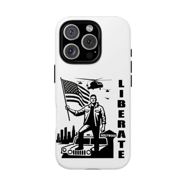 “Liberate” Glossy White Tough Phone Case – Bold Patriotic Design for iPhone, Samsung & Google - Image 124