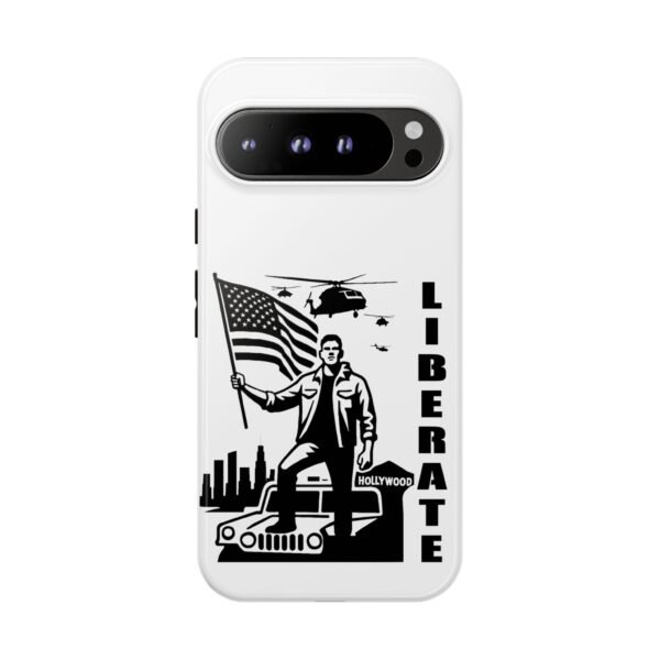 “Liberate” Glossy White Tough Phone Case – Bold Patriotic Design for iPhone, Samsung & Google - Image 138