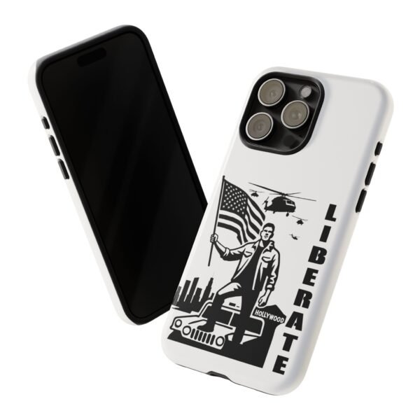 “Liberate” Glossy White Tough Phone Case – Bold Patriotic Design for iPhone, Samsung & Google - Image 94
