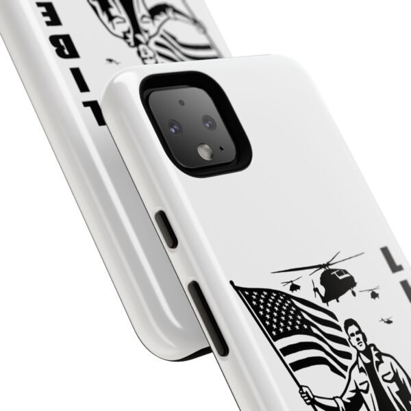 “Liberate” Glossy White Tough Phone Case – Bold Patriotic Design for iPhone, Samsung & Google - Image 29