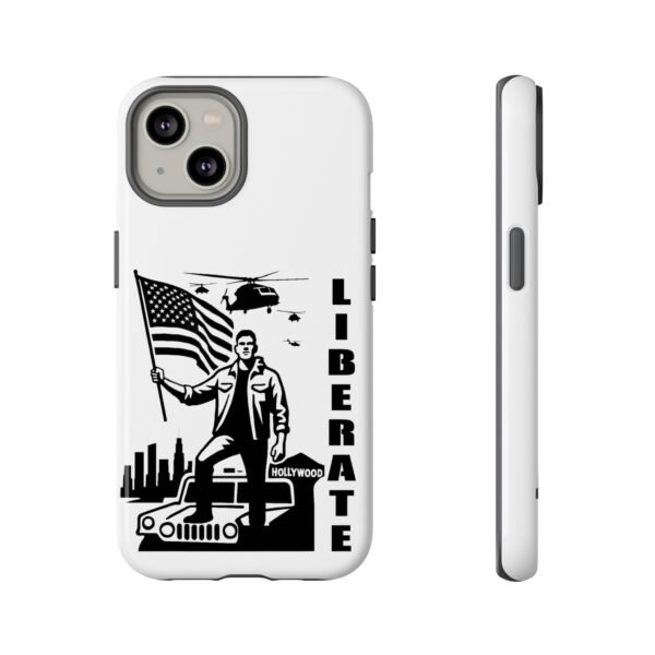 “Liberate” Glossy White Tough Phone Case – Bold Patriotic Design for iPhone, Samsung & Google - Image 48