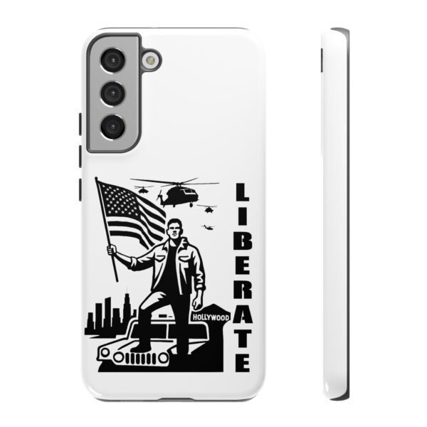 “Liberate” Glossy White Tough Phone Case – Bold Patriotic Design for iPhone, Samsung & Google - Image 44