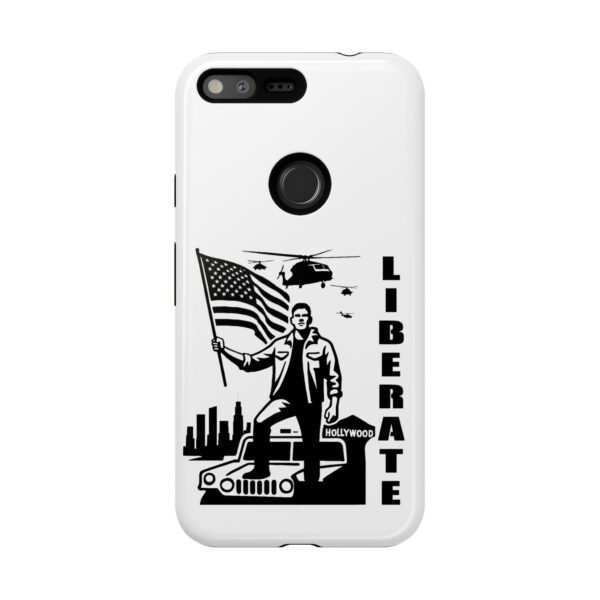 “Liberate” Glossy White Tough Phone Case – Bold Patriotic Design for iPhone, Samsung & Google - Image 174
