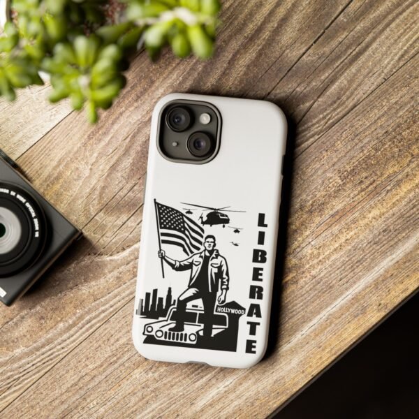“Liberate” Glossy White Tough Phone Case – Bold Patriotic Design for iPhone, Samsung & Google - Image 86