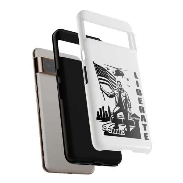 “Liberate” Glossy White Tough Phone Case – Bold Patriotic Design for iPhone, Samsung & Google - Image 111