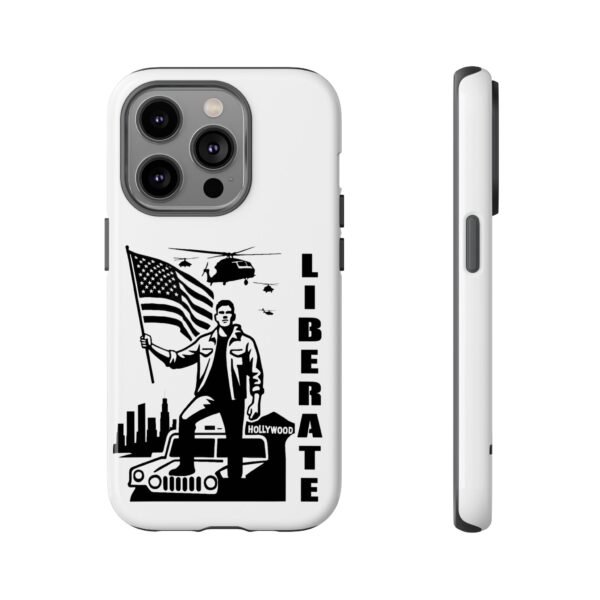 “Liberate” Glossy White Tough Phone Case – Bold Patriotic Design for iPhone, Samsung & Google - Image 52