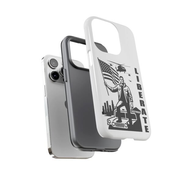 “Liberate” Glossy White Tough Phone Case – Bold Patriotic Design for iPhone, Samsung & Google - Image 54