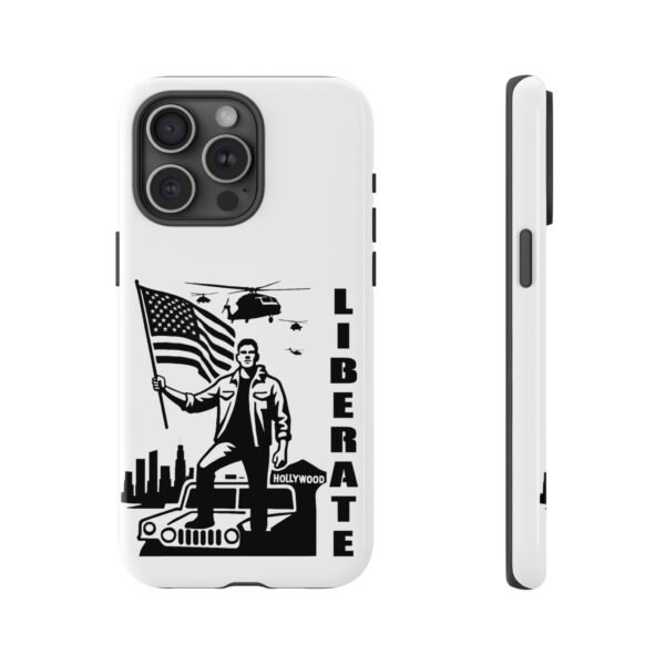 “Liberate” Glossy White Tough Phone Case – Bold Patriotic Design for iPhone, Samsung & Google - Image 93