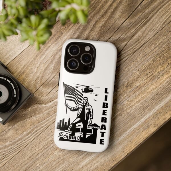 “Liberate” Glossy White Tough Phone Case – Bold Patriotic Design for iPhone, Samsung & Google - Image 127