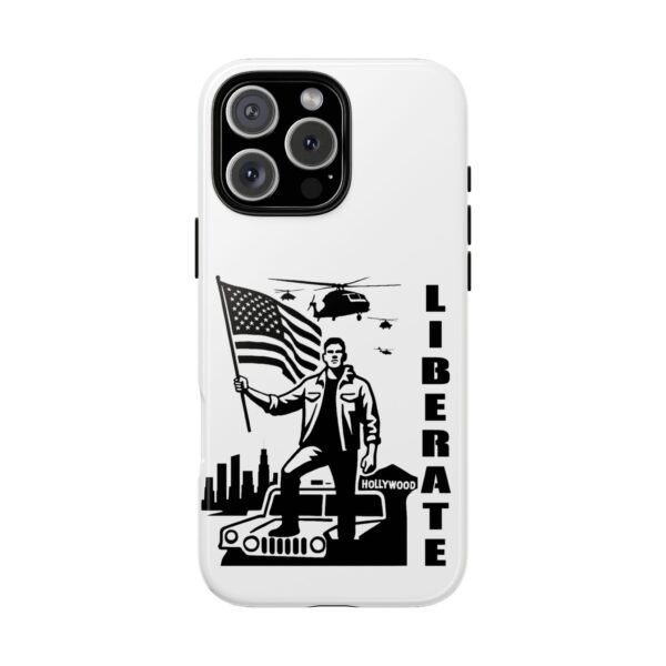 “Liberate” Glossy White Tough Phone Case – Bold Patriotic Design for iPhone, Samsung & Google - Image 128