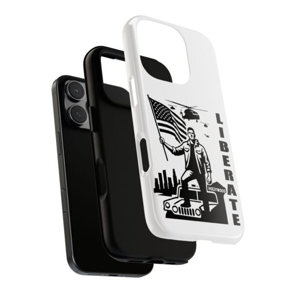 “Liberate” Glossy White Tough Phone Case – Bold Patriotic Design for iPhone, Samsung & Google - Image 126