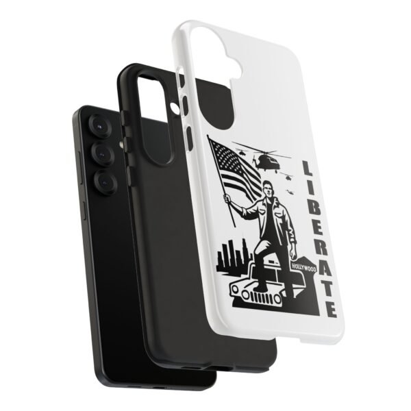 “Liberate” Glossy White Tough Phone Case – Bold Patriotic Design for iPhone, Samsung & Google - Image 184