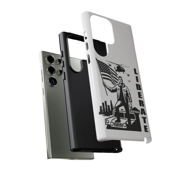 “Liberate” Glossy White Tough Phone Case – Bold Patriotic Design for iPhone, Samsung & Google - Image 74