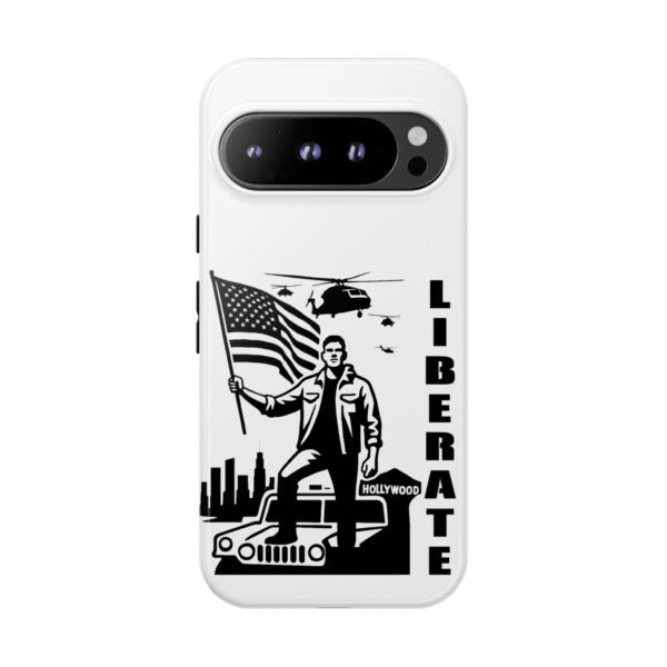 “Liberate” Glossy White Tough Phone Case – Bold Patriotic Design for iPhone, Samsung & Google - Image 135