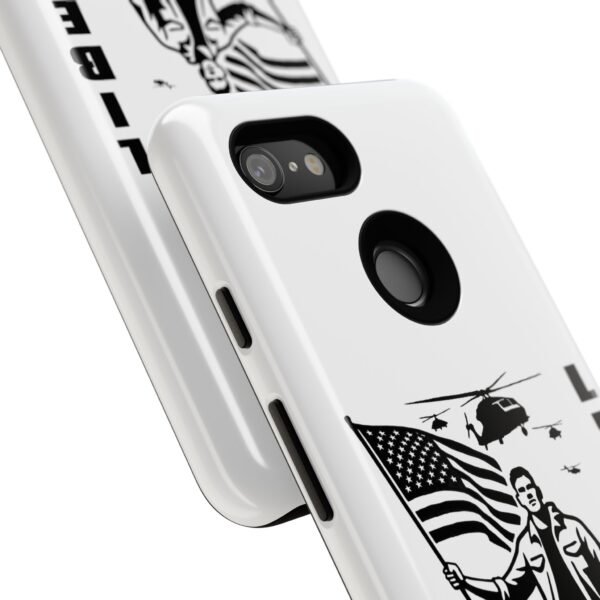 “Liberate” Glossy White Tough Phone Case – Bold Patriotic Design for iPhone, Samsung & Google - Image 14
