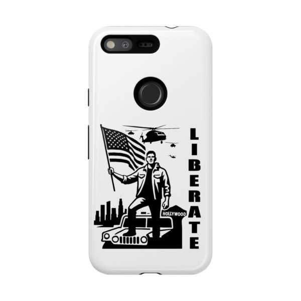 “Liberate” Glossy White Tough Phone Case – Bold Patriotic Design for iPhone, Samsung & Google - Image 37