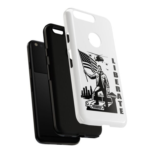 “Liberate” Glossy White Tough Phone Case – Bold Patriotic Design for iPhone, Samsung & Google - Image 173