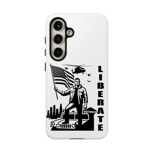 “Liberate” Glossy White Tough Phone Case – Bold Patriotic Design for iPhone, Samsung & Google - Image 96