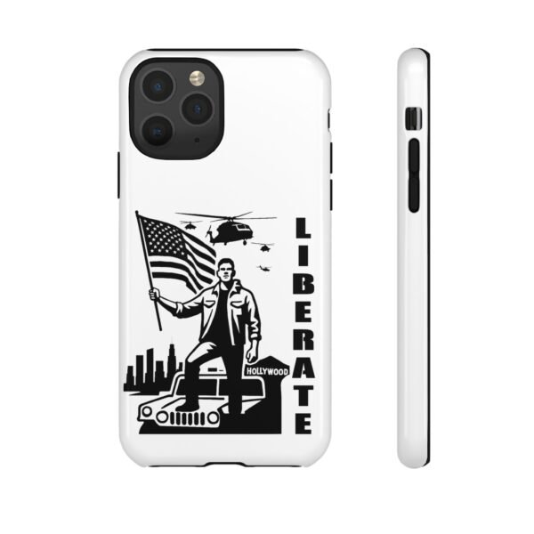 “Liberate” Glossy White Tough Phone Case – Bold Patriotic Design for iPhone, Samsung & Google - Image 11