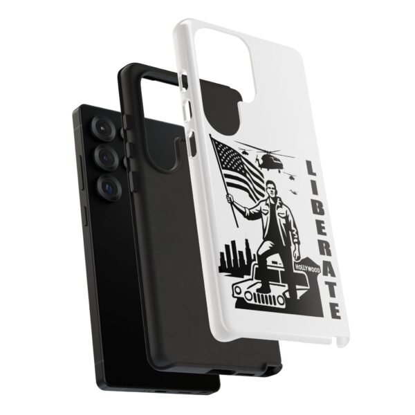 “Liberate” Glossy White Tough Phone Case – Bold Patriotic Design for iPhone, Samsung & Google - Image 188