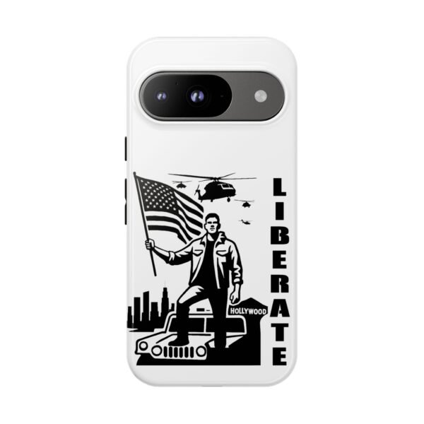 “Liberate” Glossy White Tough Phone Case – Bold Patriotic Design for iPhone, Samsung & Google - Image 132