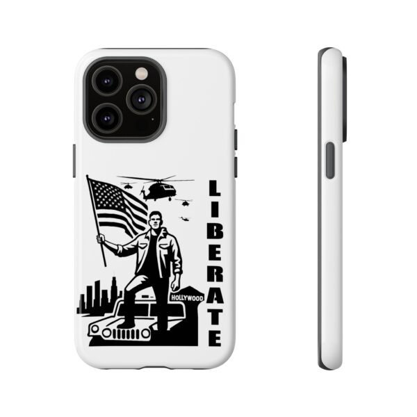 “Liberate” Glossy White Tough Phone Case – Bold Patriotic Design for iPhone, Samsung & Google - Image 60