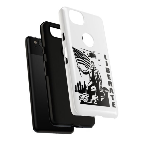 “Liberate” Glossy White Tough Phone Case – Bold Patriotic Design for iPhone, Samsung & Google - Image 143