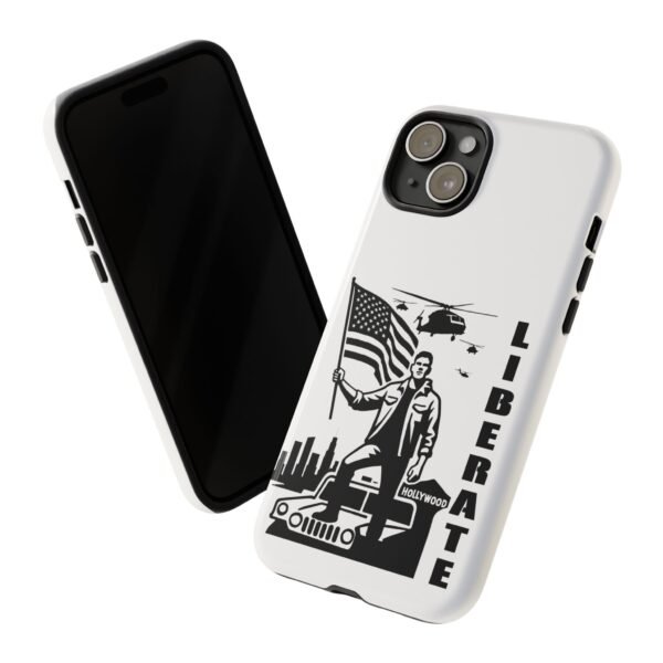 “Liberate” Glossy White Tough Phone Case – Bold Patriotic Design for iPhone, Samsung & Google - Image 88